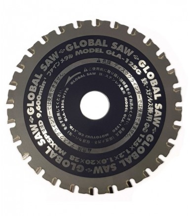 GLOBAL SAW steel cutting blade 125 x 1.2/1.0 x 20mm / 28T CERMET