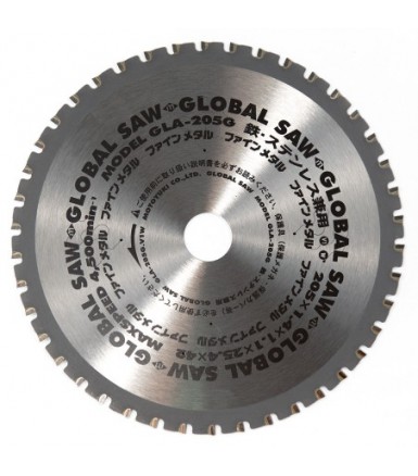 Circular saw blade for cutting steel GLOBAL SAW 205 x 1.4/1.1 x 25.4mm / 42T CERMET