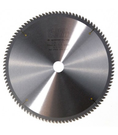 Circular saw blade for cutting aluminum GLOBAL SAW 255 x 2.4/1.9 x 25.4mm / 100T CERMET