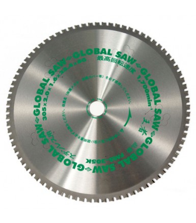 Circular saw for cutting stainless steel GLOBAL SAW 305 x 2.0/1.6 x 25.4mm / 80T CERMET