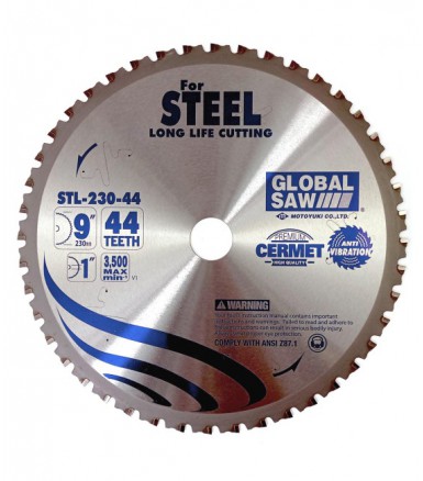 Circular saw blade for cutting steel GLOBAL SAW 230 x 25.4mm / 44T CERMET