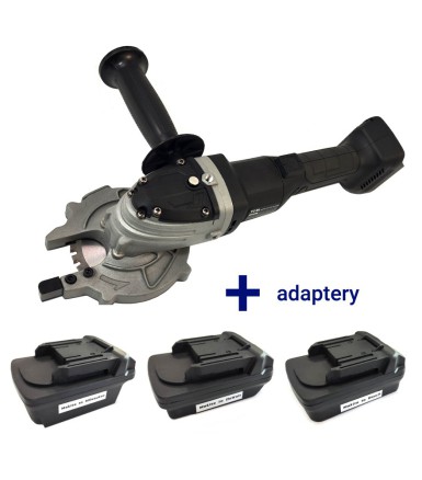 Cordless rebar cutter GLOB TOOLS DC1030 with a set of battery adapters (Bosch, DeWalt, Milwaukee, Makita)