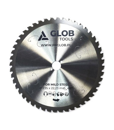 Circular saw blade for rebar cutter GLOB TOOLS TCT 235x22,23mm 48T