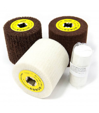 Set of 3 abrasive grinding wheels 100x100x19mm with paste 1000