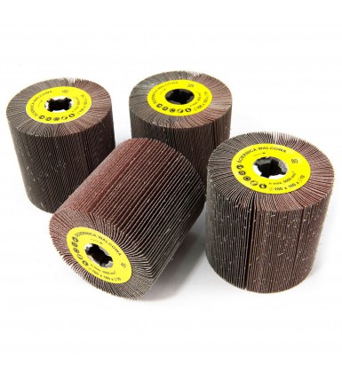 Set of 4 cylindrical grinding wheels made of KLINGSPOR 100x100x19mm cloth