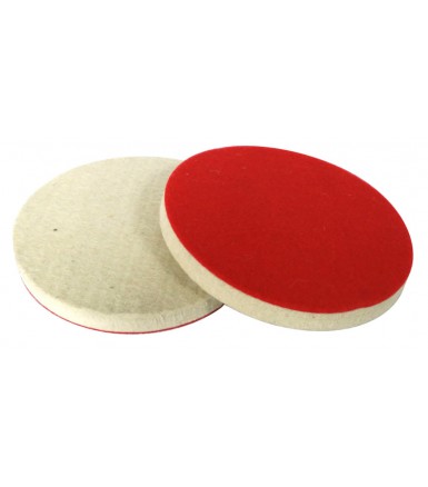 Disc of felt with velour backing and velcro mounting 115mm thick 6mm