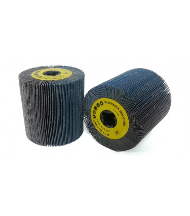 Abrasive mop wheel of abrasive cloth 100x100x19mm Alumina zirconia P60 - P80