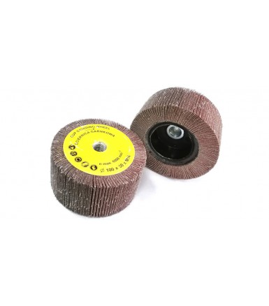 Grinding wheel 100x50mm with M14 thread, made of abrasive cloth P60